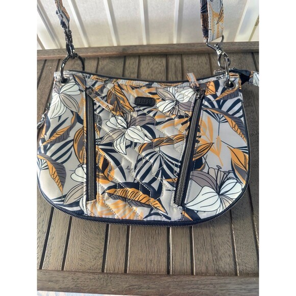 Lug Swivel Crossbody Convertible Shoulder Bag Lily Gray Pockets RFID Expandable - Picture 1 of 12